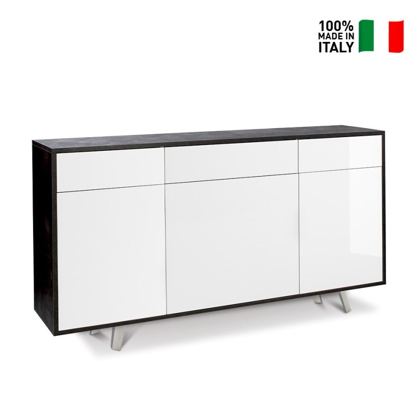 Buffet salon 3 portes 3 tiroirs buffet cuisine moderne Valdi - 2