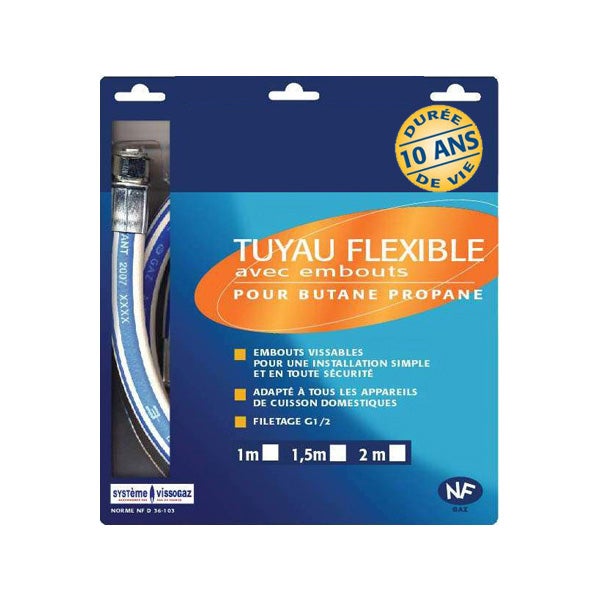 FLEXIBLE GAZ Butane/Propane 1.50 M 10 Ans
