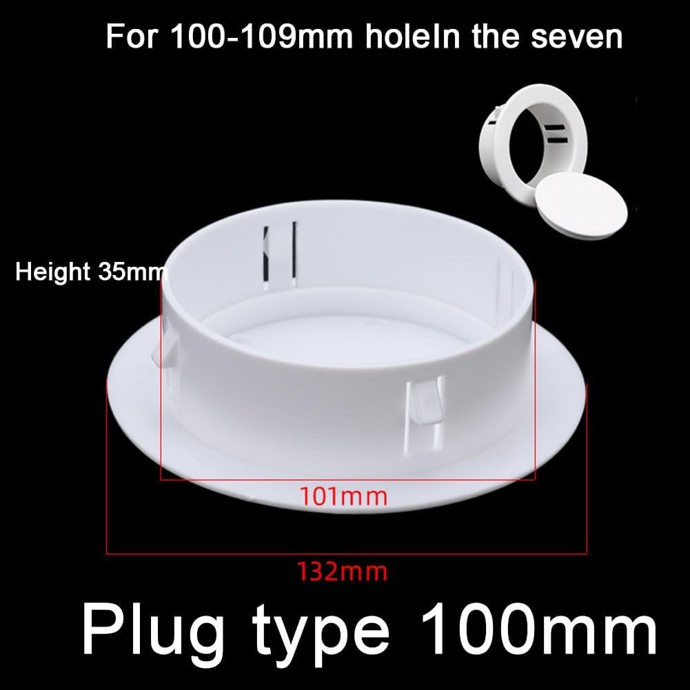 Tampa decorativa para furo de ar condicionado, tampa decorativa para furo de ventilação de parede, tampão para furo de ar condicionado (100 mm) - 3