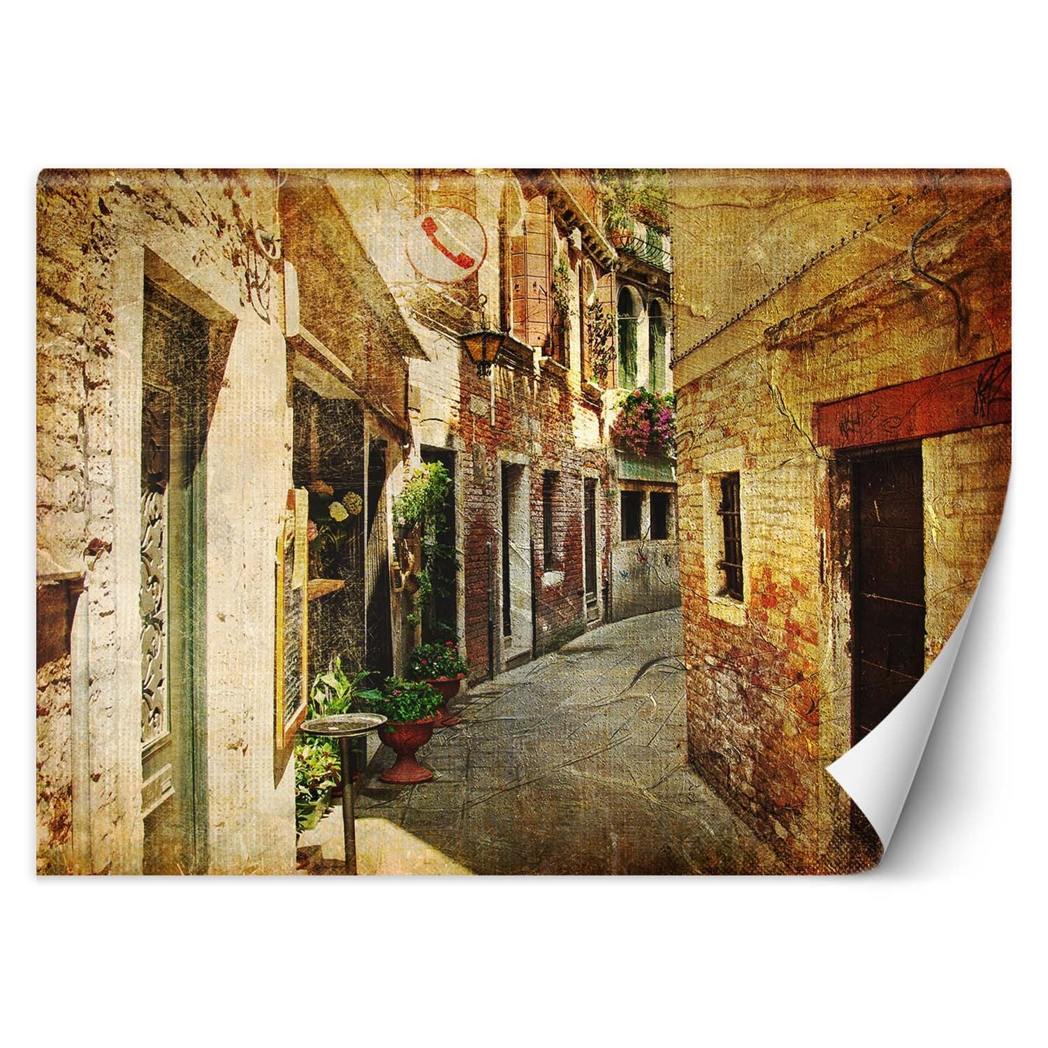 Fototapeta, Uliczka między budynkami w Toskanii 350x245
