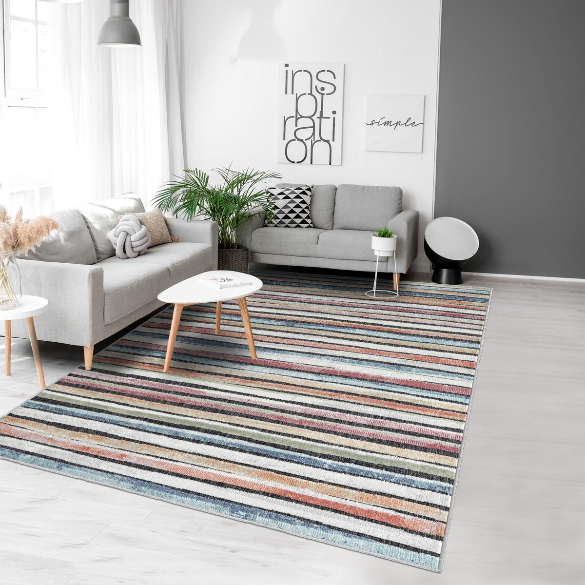 tapis chambre 120x160 tissé noir et bordeaux rectangle motif géométrique SUN B - 2