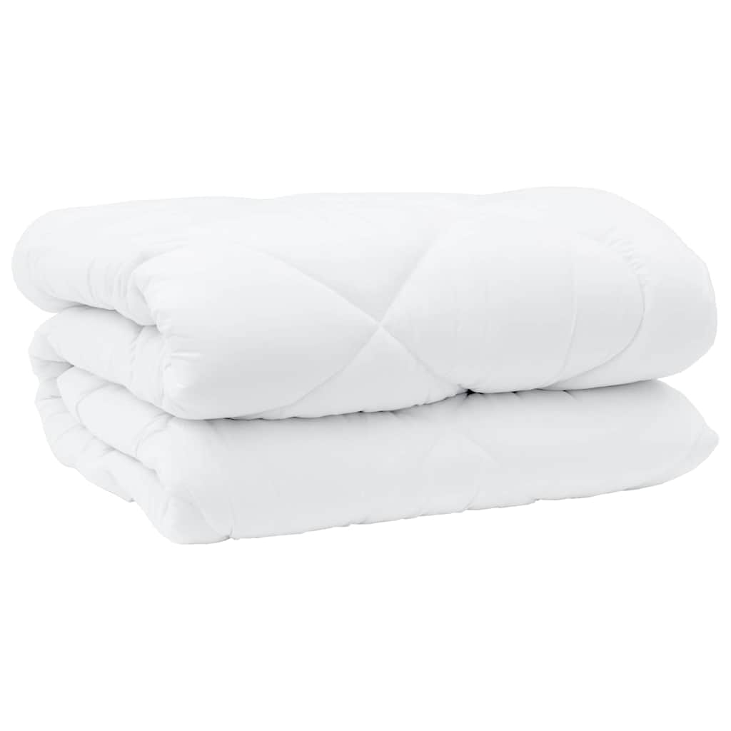 Duvet d'hiver avec oreiller 3 pcs | Couette Blanc 200 x 200 cm Microfibre - 4