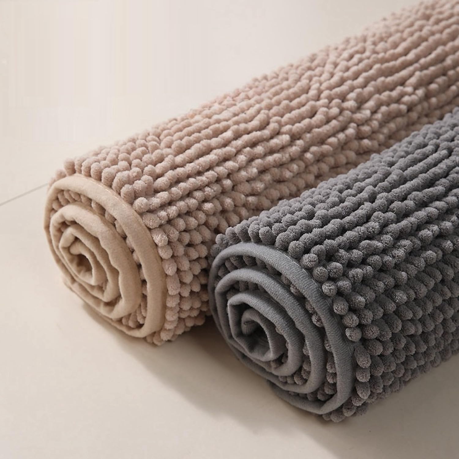 Tapis de salle de bain, tapis de douche antidérapant en chenille, absorbant, lavable en machine, séchage rapide, résistant aux odeurs, 40 x 60 cm - 3