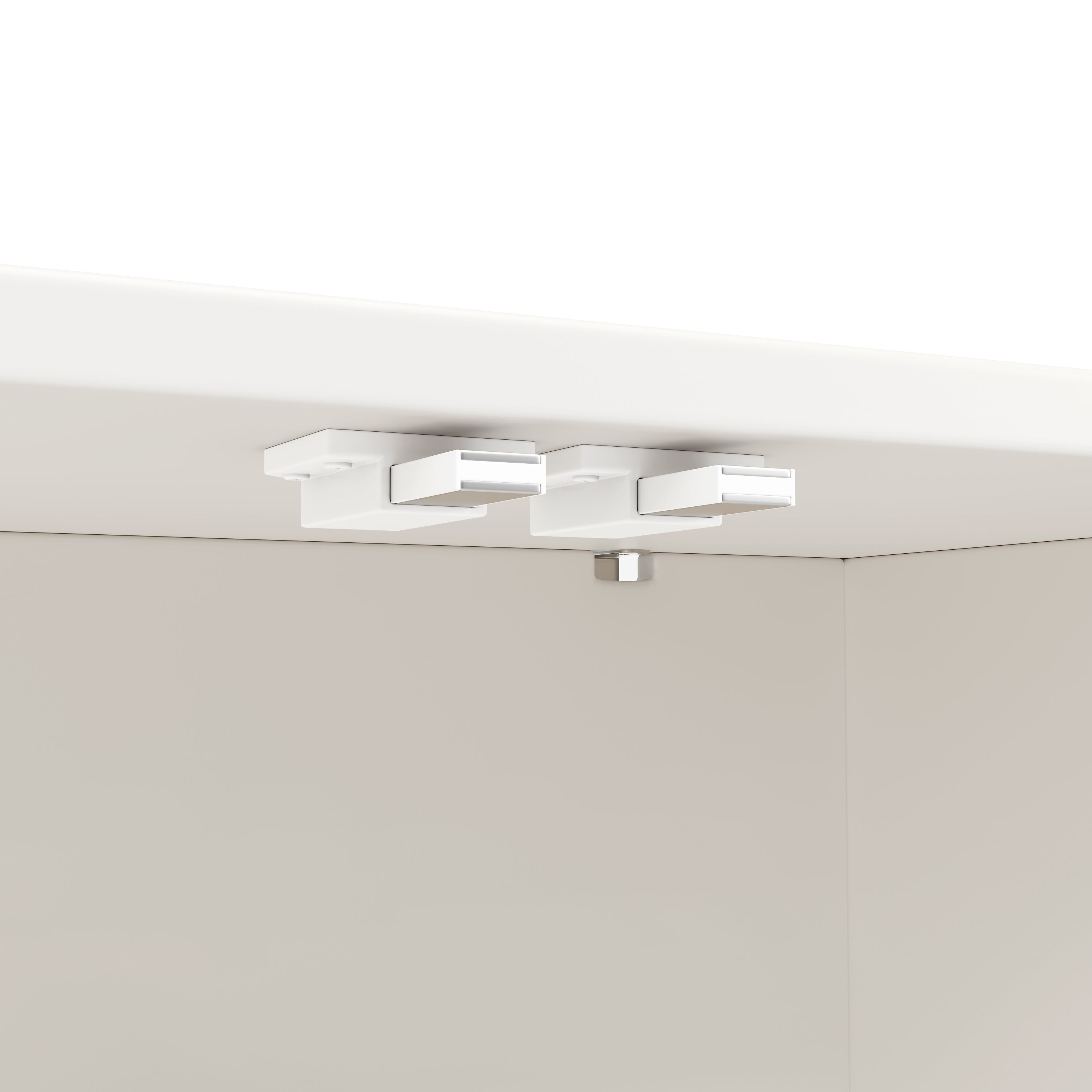 Buffet avec espace de rangement et 4 portes, MDF, 120×35×71 cm, blanc - 7