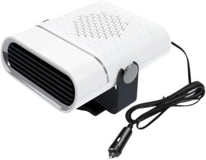 Chauffage/Ventilateur De Voiture 12V 150W - Portable, Sur Allume-cigare, Rotation 360°, Pour Dégivrer L'hiver Et Se Rafraîchir L'été