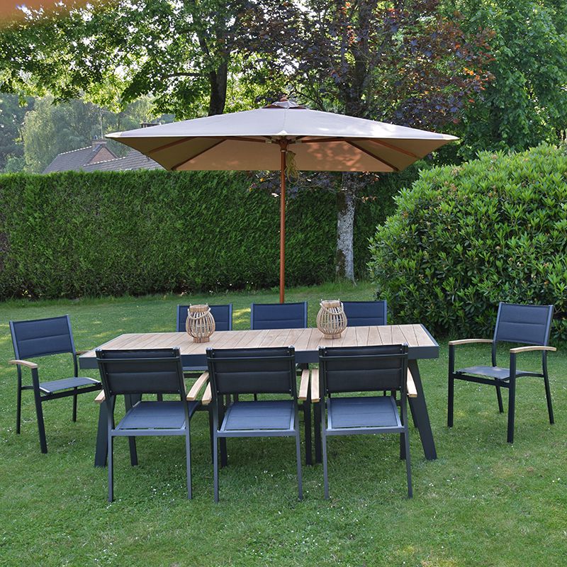 Parasol droit taupe 3x3 m Pegasia - 5
