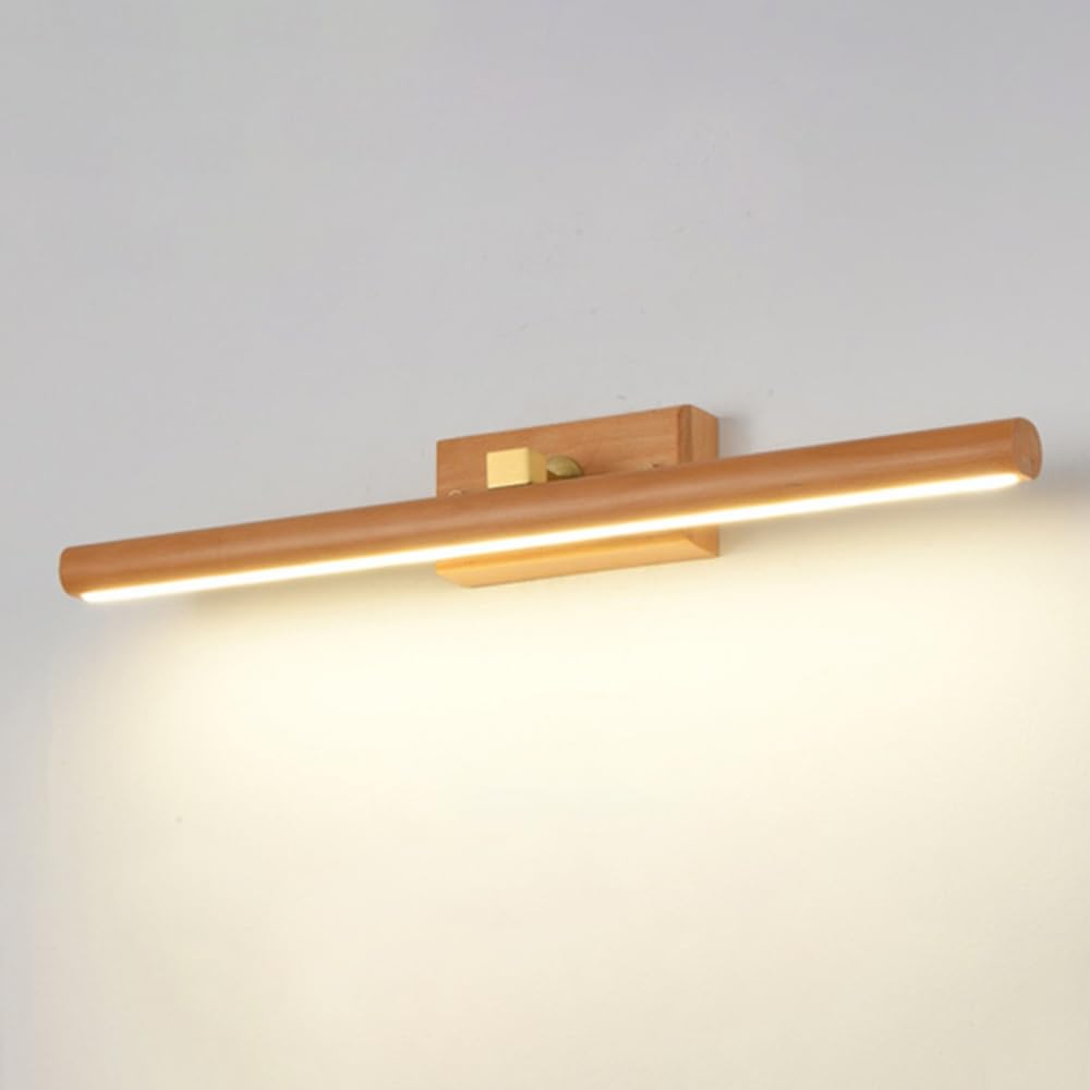 Bextcok aplique de diseño lineal, aplique giratorio con espejo, aplique decorativo para el hogar (60 cm, luz blanca)
