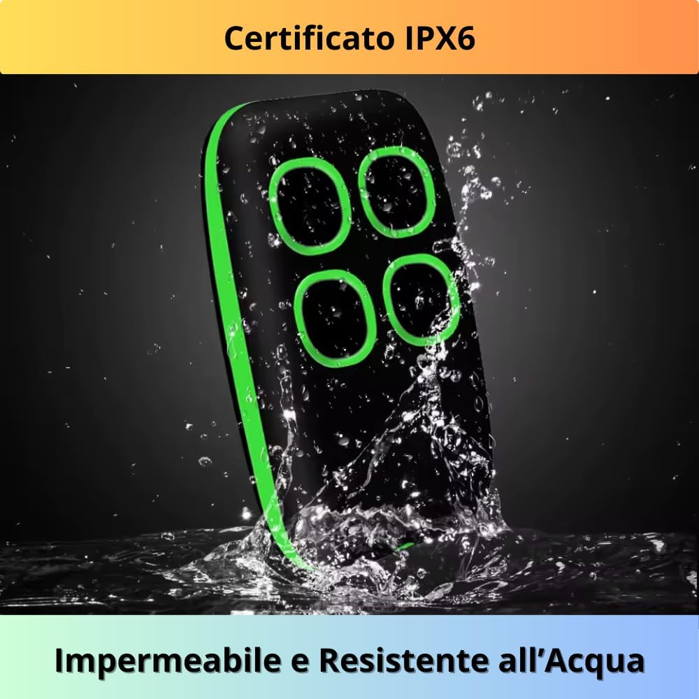 Télécommande universelle 4 en 1, télécommande universelle multifréquence à code tournant de 280 à 868 MHz (vert) - 4