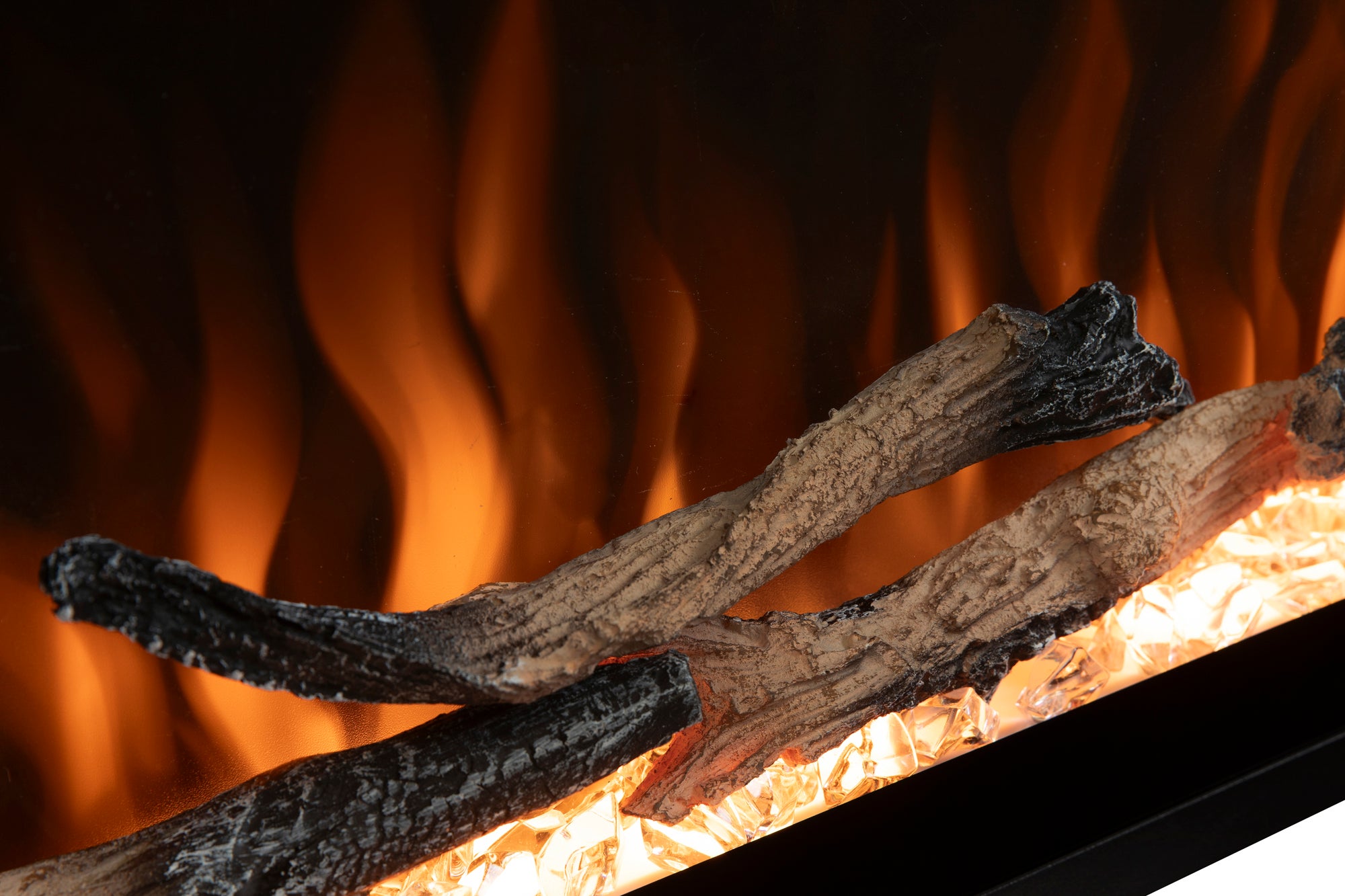 DUPI Chimenea Eléctrica 50 Nero Pro Lumina | 3 en 1 con Calefacción | Efecto Llama 3D Panorámica | 12 Colores Llama | 127x46,6x11,9 cm | 50 Pulgadas - 6