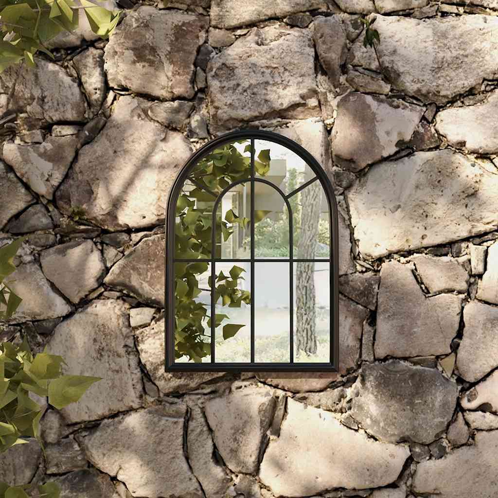 Vidaxl Espejo De Jardín 60X45 Cm De Hierro Para Uso Exterior Negro , Leroy Merlin