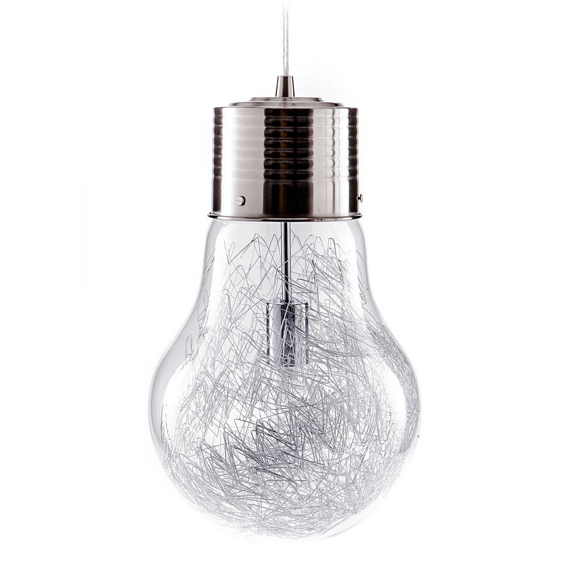 Lampada Lava YVONNE In Vetro E Alluminio – Effetto Magma Retrò Con Lampadina G9 Inclusa, 37,5 Cm
