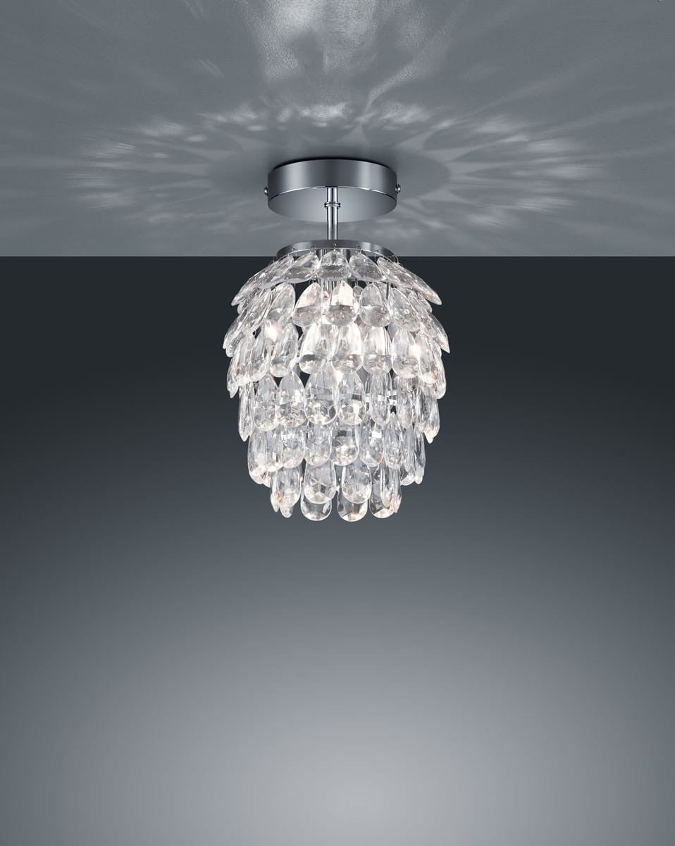 Lampa sufitowa wisząca Petty srebrno-biała 1xE14x40W nowoczesna wym: 27 x 20 x 20 cm metal RL