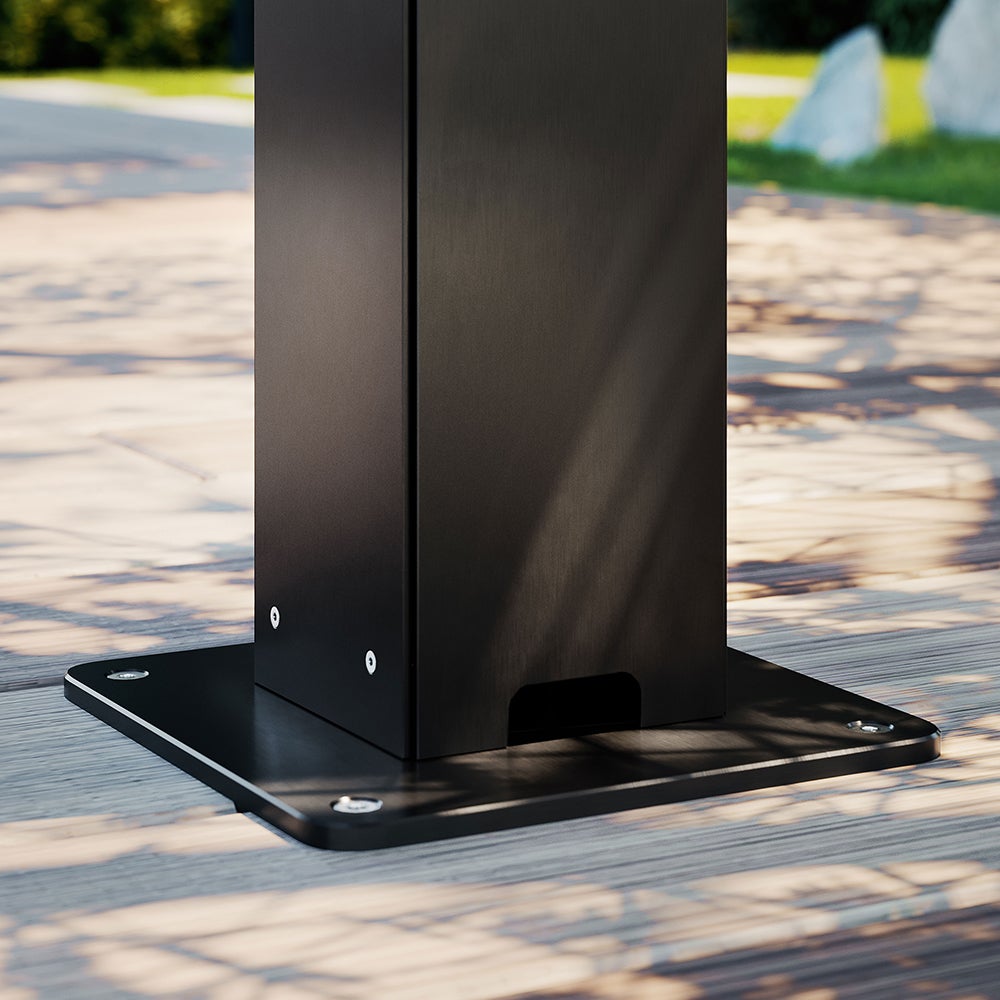 Pergola bioclimatique adossée Anthracite en Aluminium 15.52 m² - 5