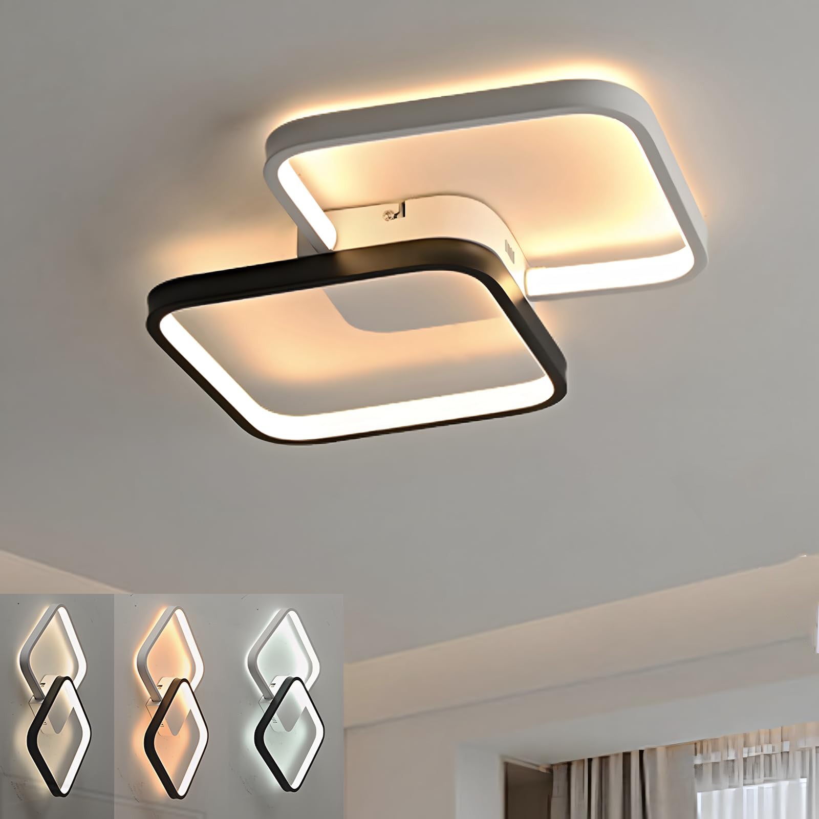 Plafonnier LED Dimmable 3 Couleurs (blanc Chaud, Neutre, Froid) - IP65, Pour Intérieur, 220-265V