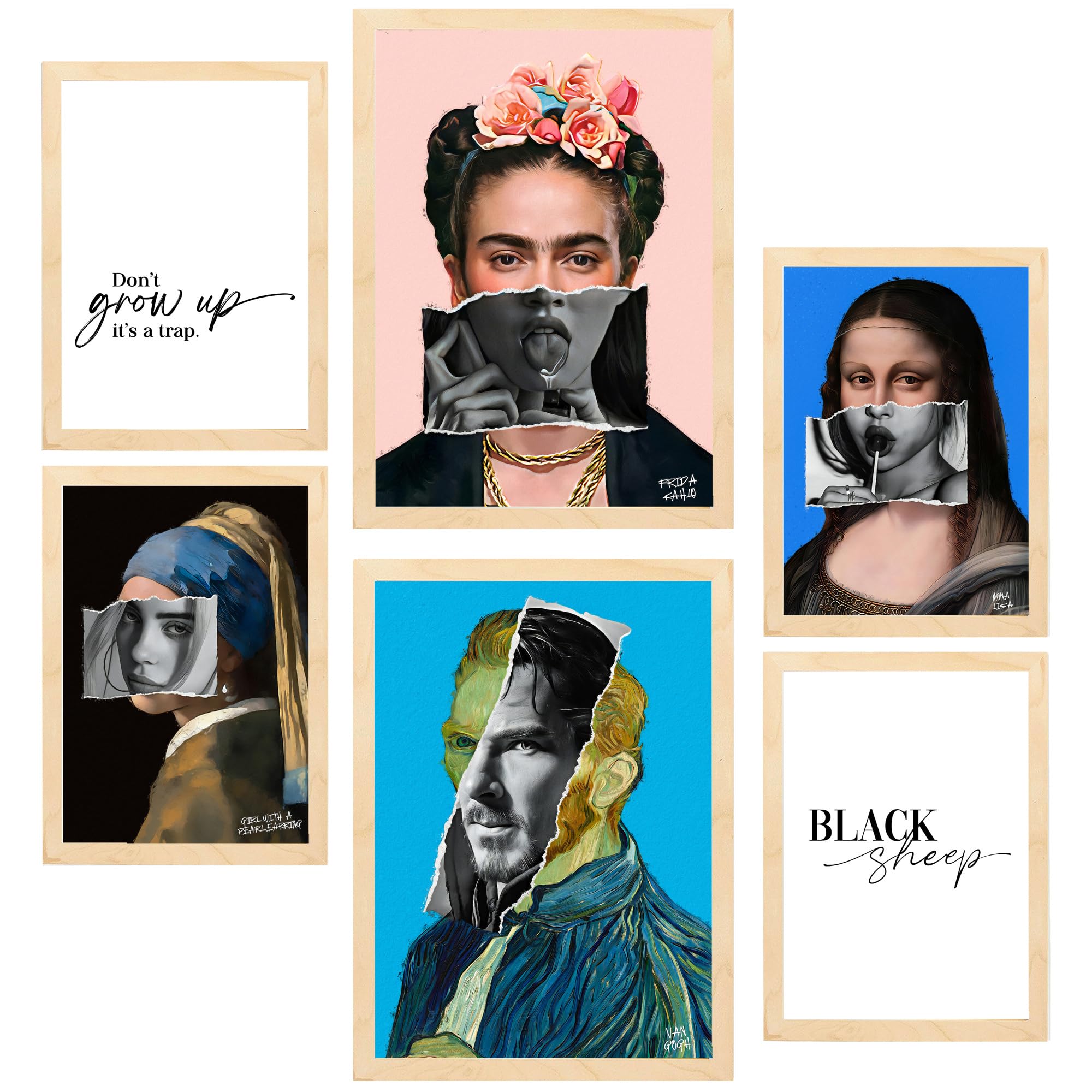 Giallobus - Cuadro - Vincent Van Gogh - Camino Rural En La Provenza Por La Noche - Lienzo Con Marco Estándar - 50x70 - Listo Para Colgar - Cuadros Modernos Para El Hogar