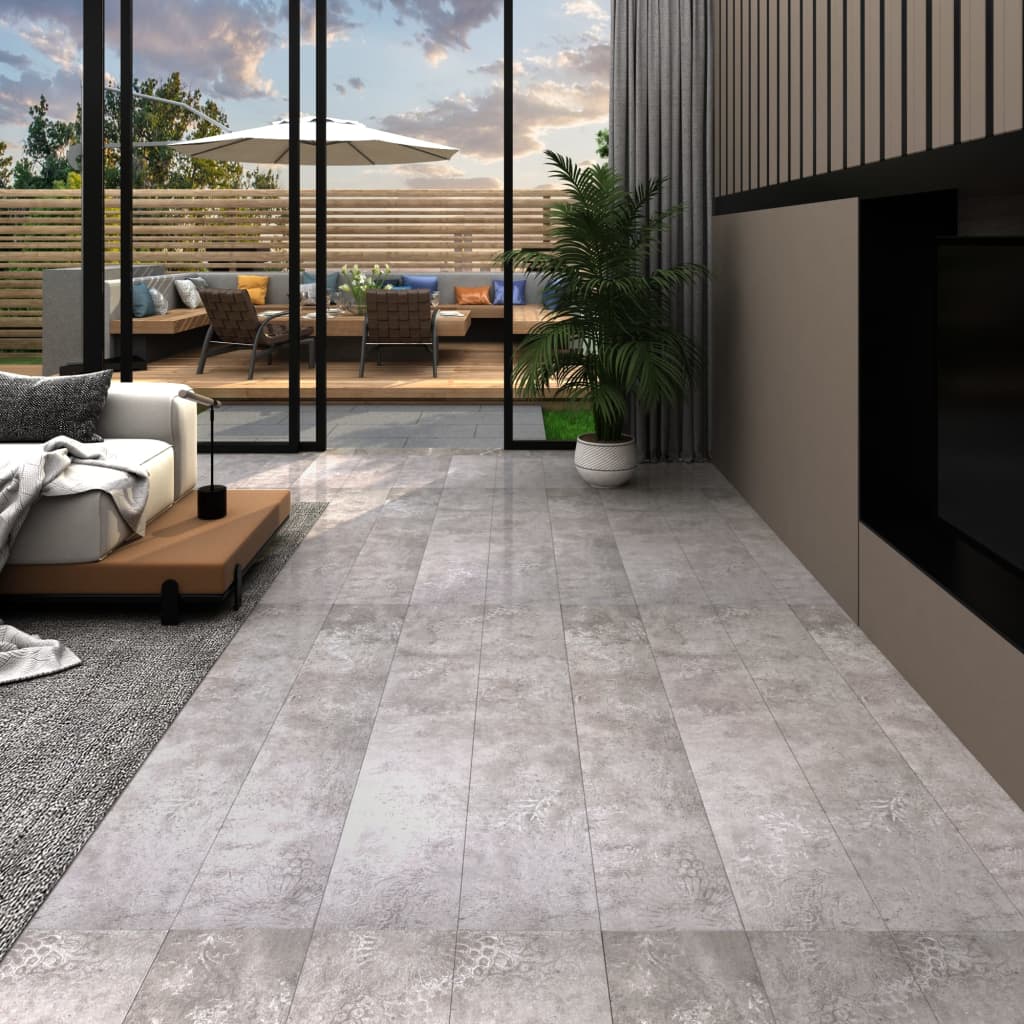 Vidaxl lamas para suelo de pvc autoadhesivas 5,21 m² 2mm gris tierra