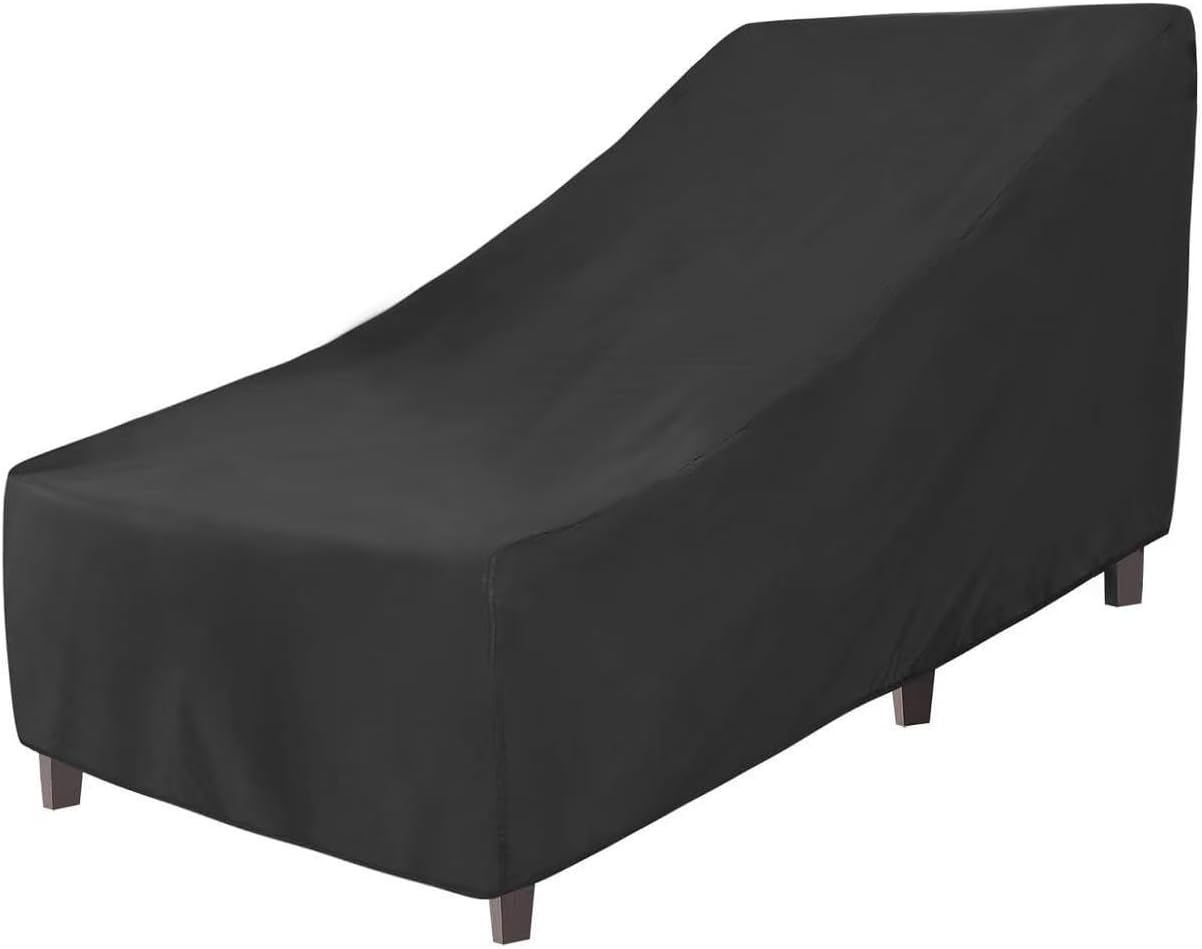 Pokrowiec na leżak plażowy – wodoodporny, wiatroszczelny, odporny na promieniowanie UV – czarny – 200 x 70 x 40 x 68 cm