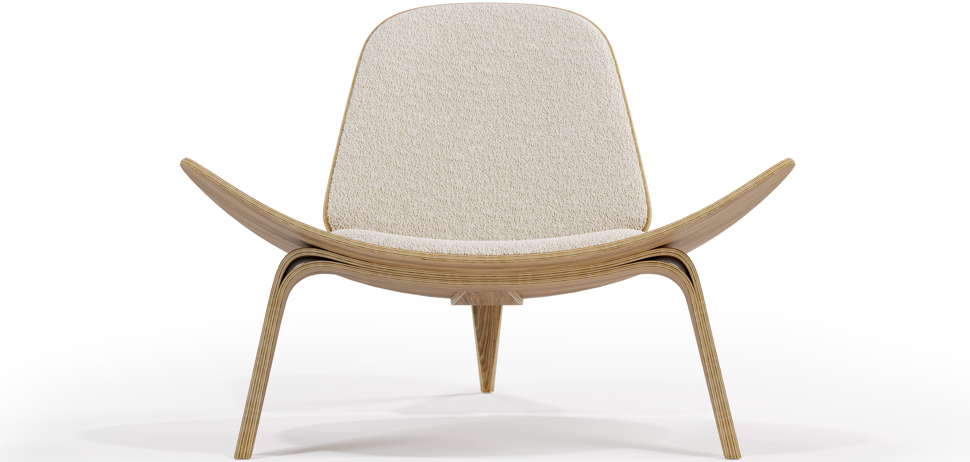 Poltrona - Poltrona scandinava - Rivestimento in Boucle - Luna - 2