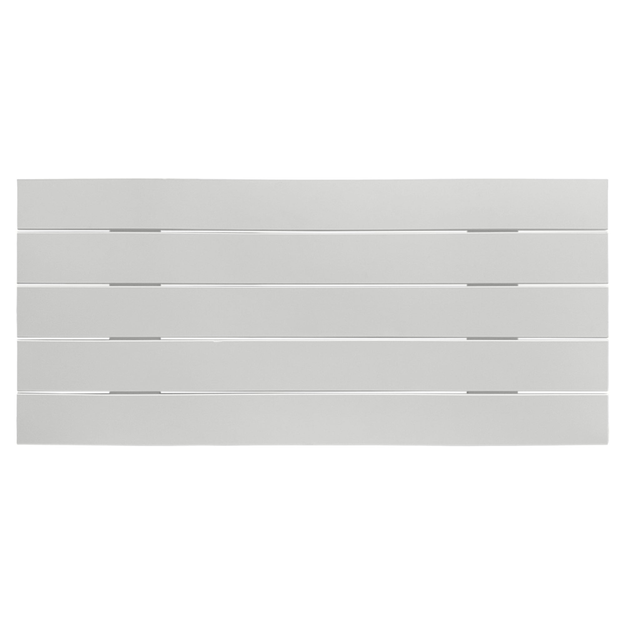 DHOME Tête de lit en bois recyclé MDF Palet Style Horizontal 105x46cm Lits 105 - Uni Blanc - 4
