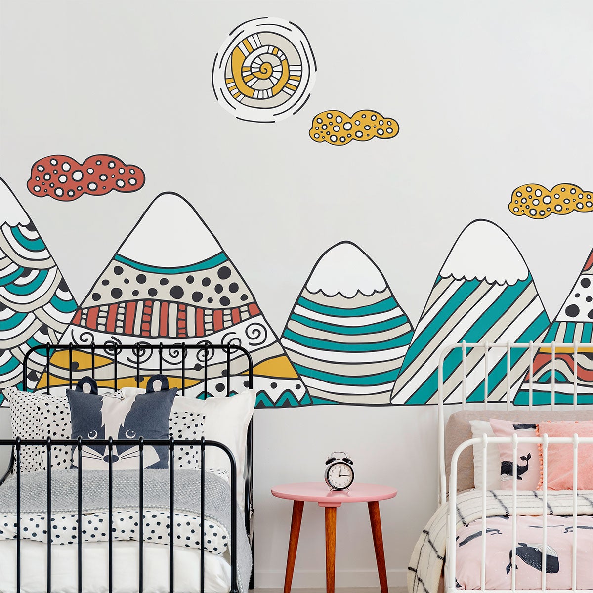 Adesivo bambino di montagna scandinavo frederika - Sticker adesivo - adesivi murali - 100x150cm - 3