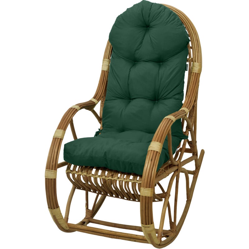 Poduszka na fotel bujany rattanowy wiklinowy AMPO ciemny zielony 1 szt.