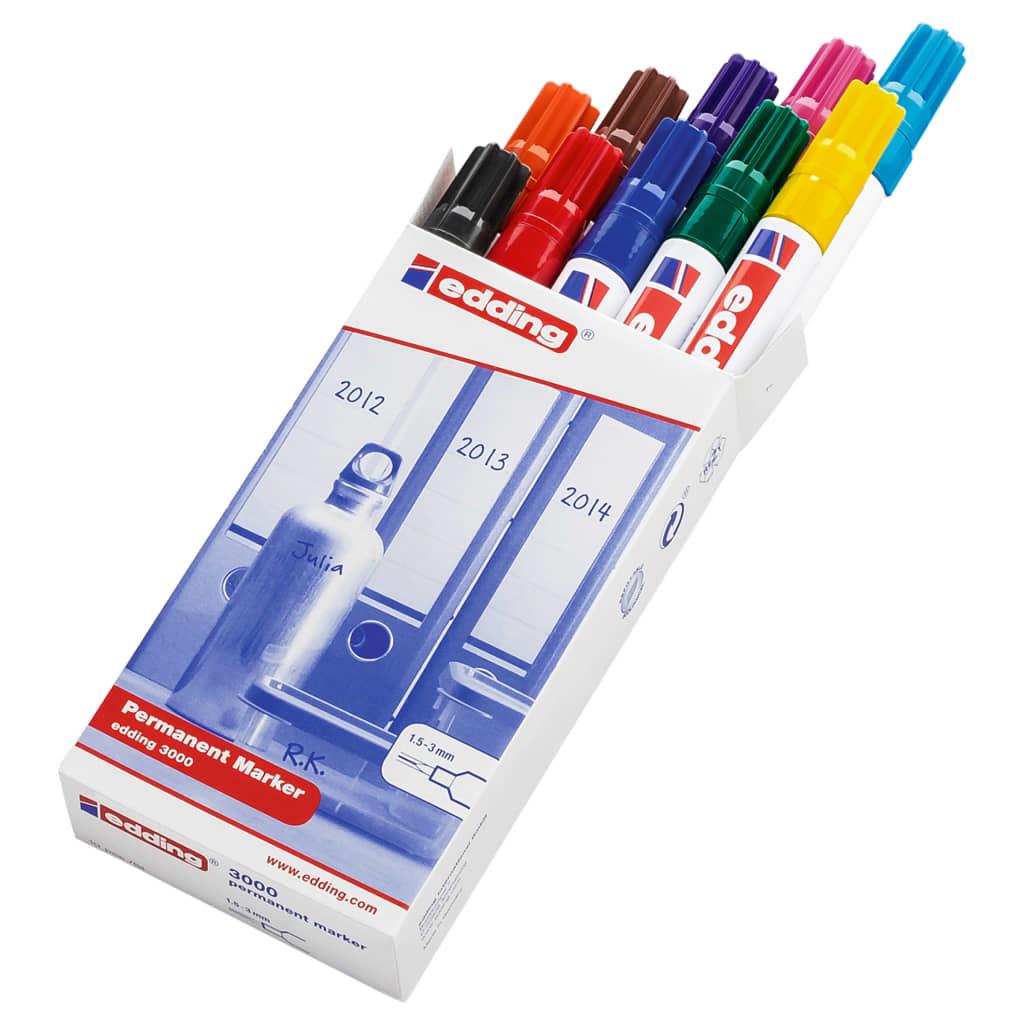 Marker trwały Edding 3000 wodoodporny tusz wielokolorowy