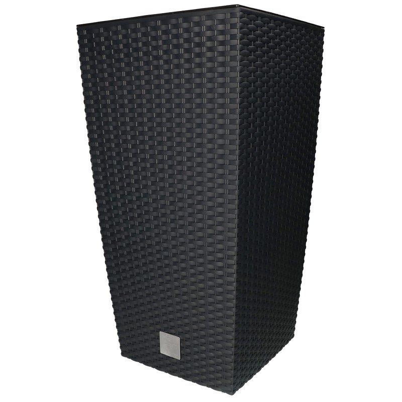 Doniczka rattan osłona donica antracyt 550 + wkład - KOTARBAU