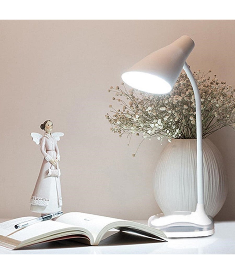 Trade Shop - Lampada Da Tavolo Scrivania Led Ricaricabile Usb Dimmerabile Moderno Dt-2079 - - 4