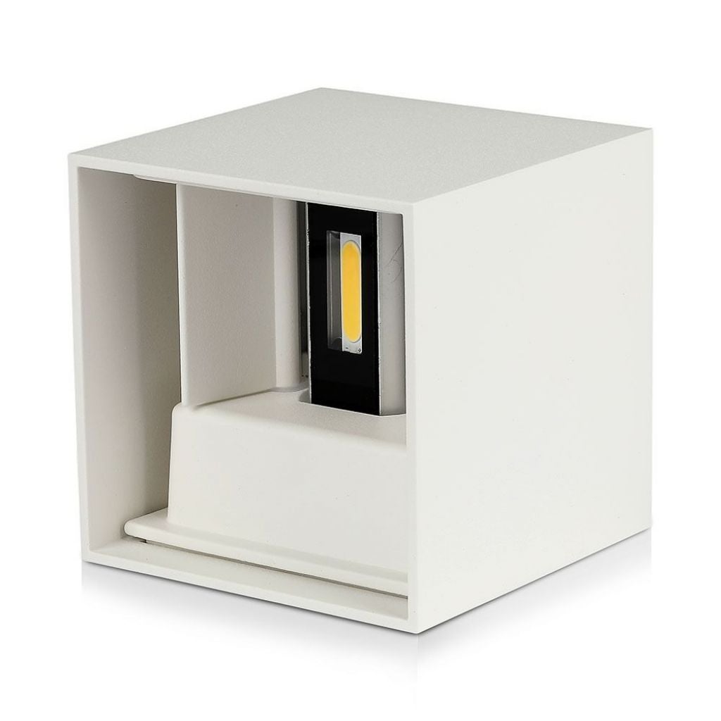 Kwadratowa lampa ścienna LED Double LED COB 11W Satynowa biel Regulowana wiązka światła 3000K IP65
