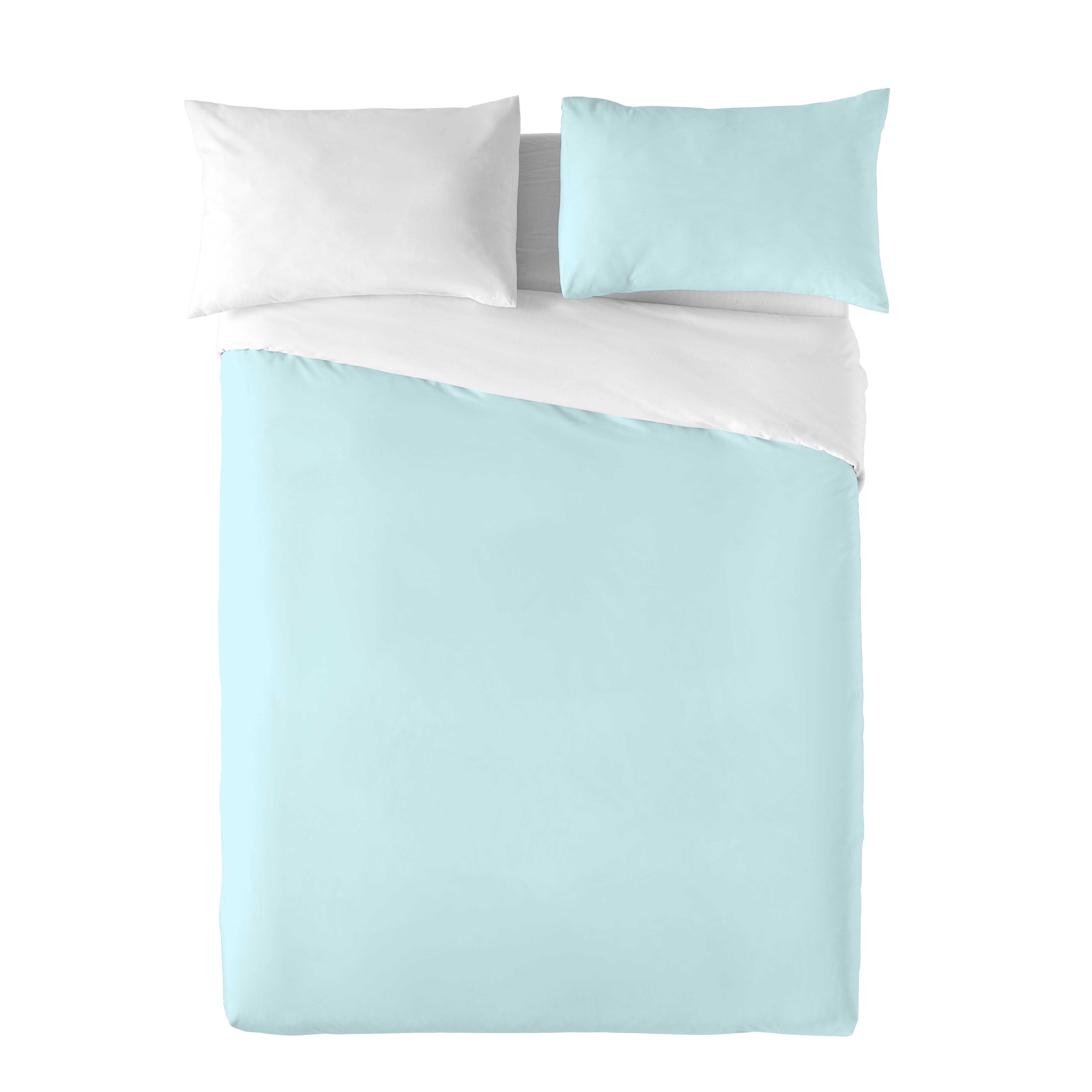 CAPA DE EDREDÃO BICOLOR REVERSÍVEL AZUL MARINHO 76 / BRANCO 100% ALGODÃO CAMA 135 - 5