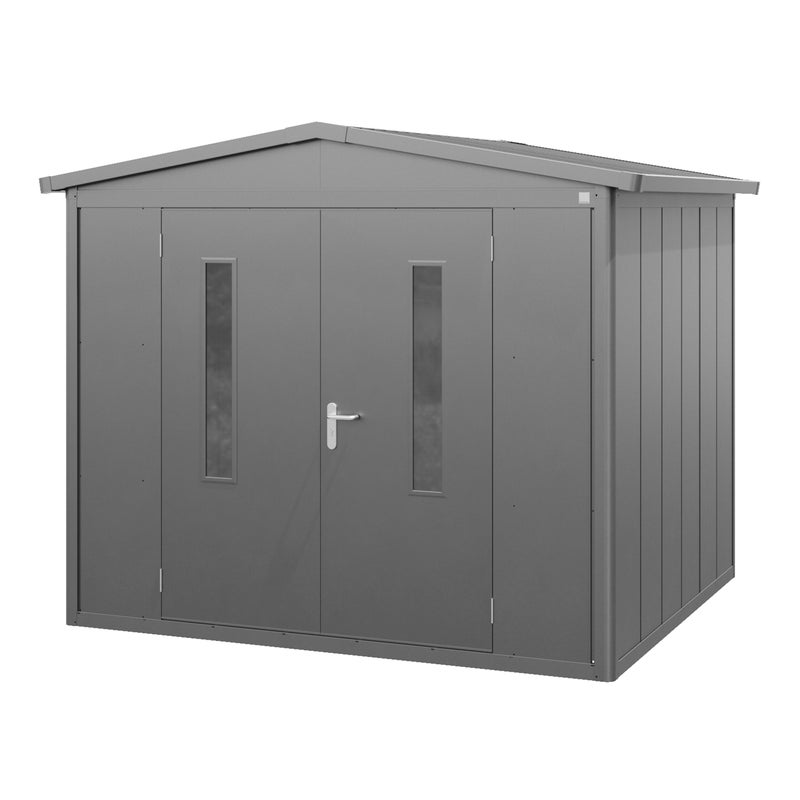 GFP Primeyard domek narzędziowy metalowy 263x228x231 cm domek ogrodowy dach dwuspadowy antracyt