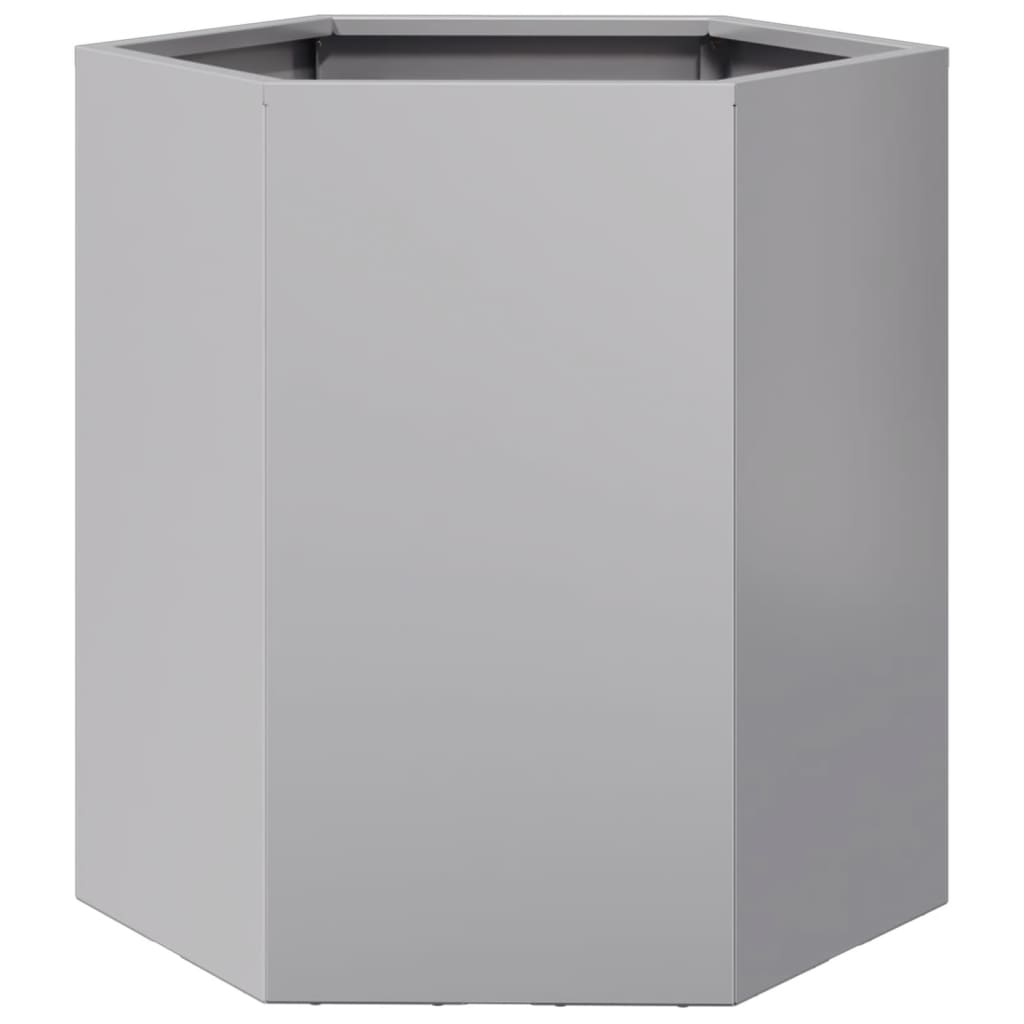 Maison Exclusive - Jardinera hexagonal acero inoxidable 46x40x45 cm - 2