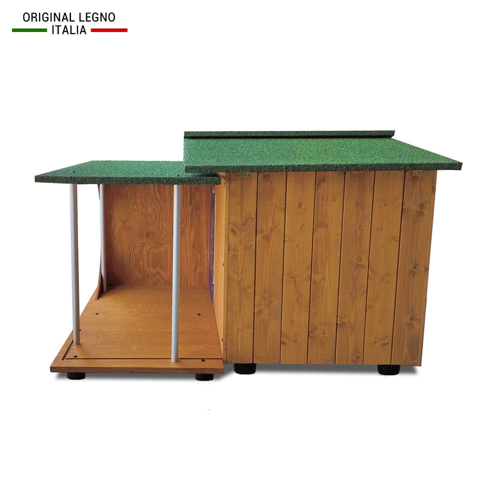 Veranda in Legno per Cuccia mod. Oasi da Esterno 