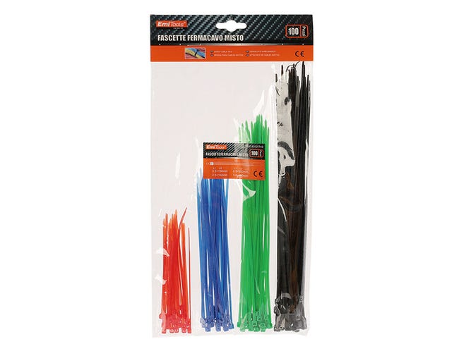 100 Fascette Plastica Colorate - Fermacavi Per Elettricista, Misure Multiple - Foto 13