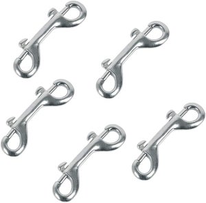 Mousqueton à Boulon Double Extrémité Acier Inoxydable 316 - Clip Robuste Marine Et Plongée