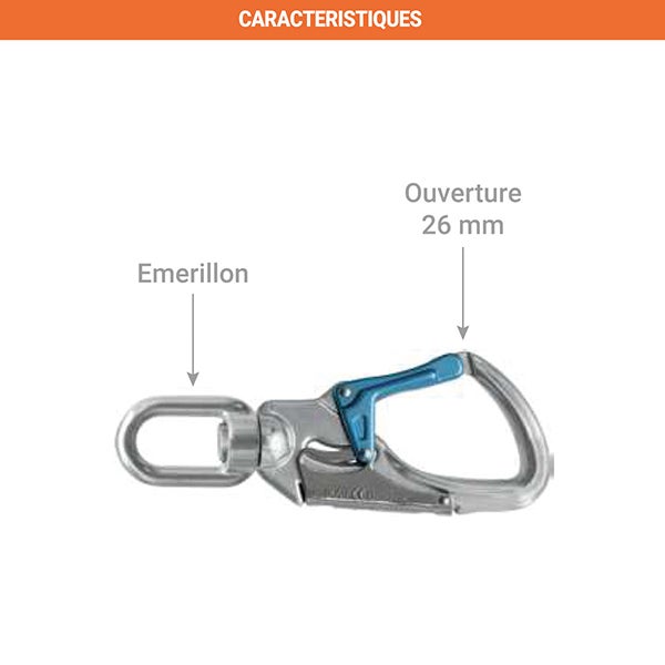 Antichute à rappel automatique à câble 18.00m - Aluminium - 41-HWS-18 - 2