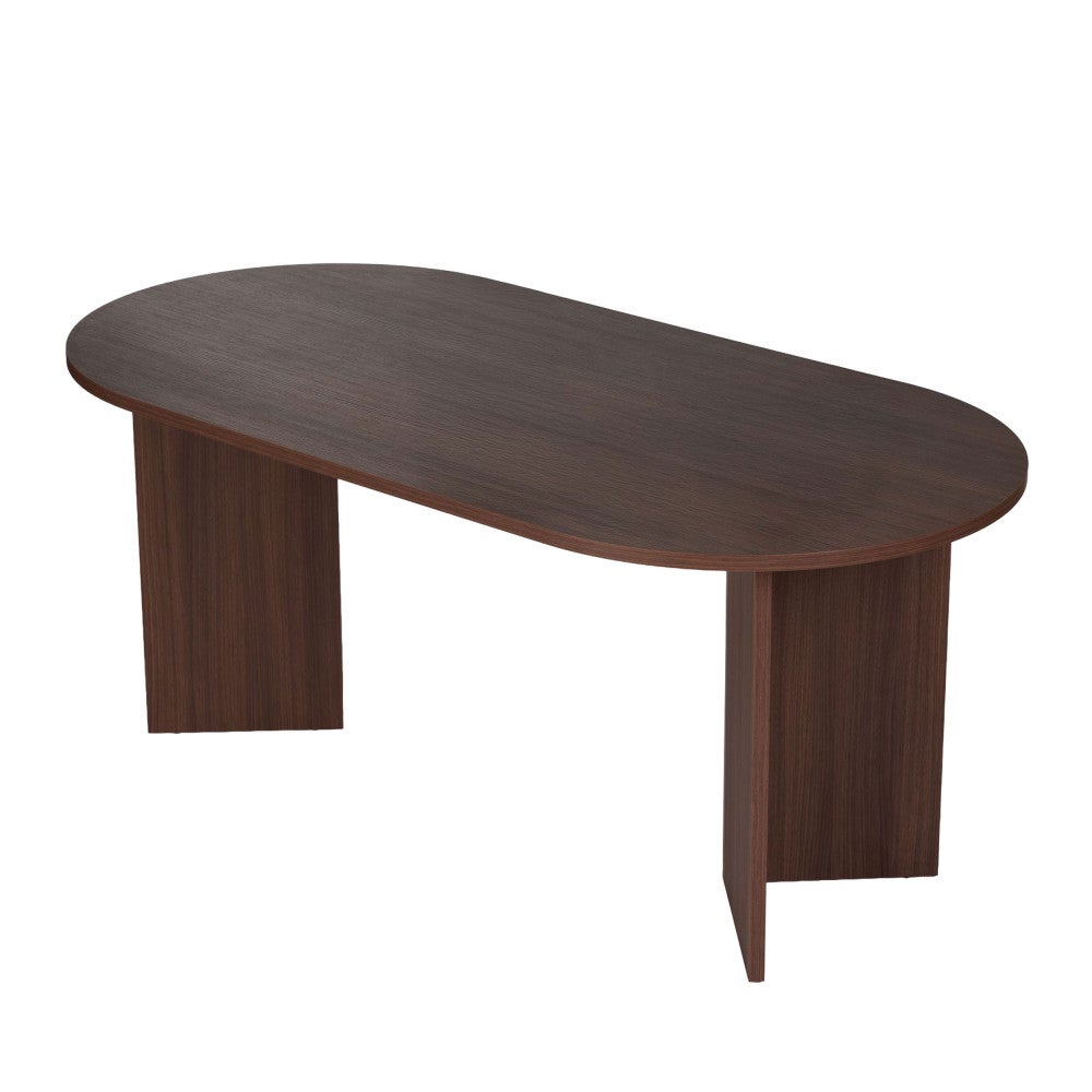 Sam - Table à manger 8 personnes ovale en bois - Bois foncé - 3