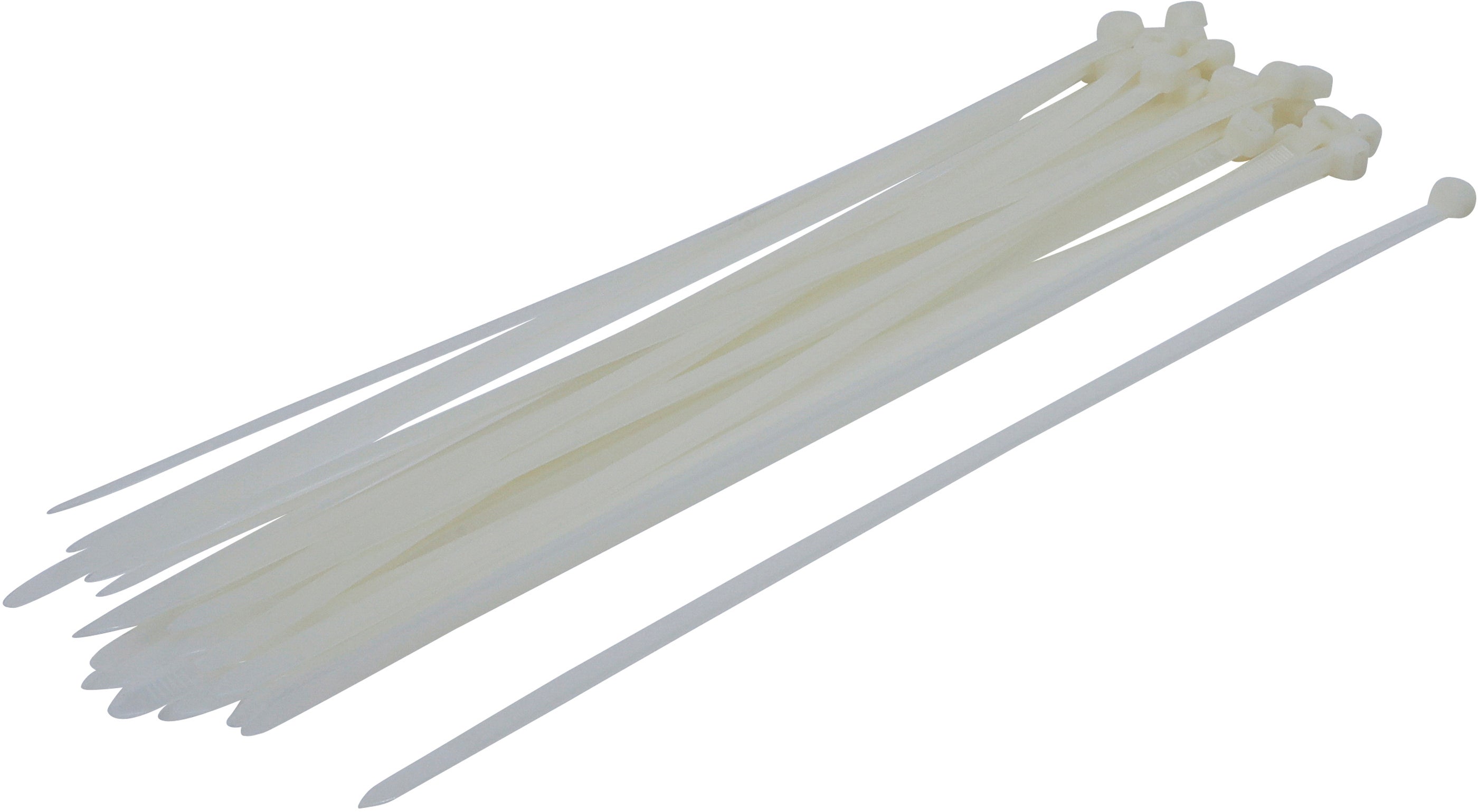 Pro Power - Fascette fermacavo, 400 x 7,50 mm, colore naturale, 400 x 7,5 mm, confezione da 100