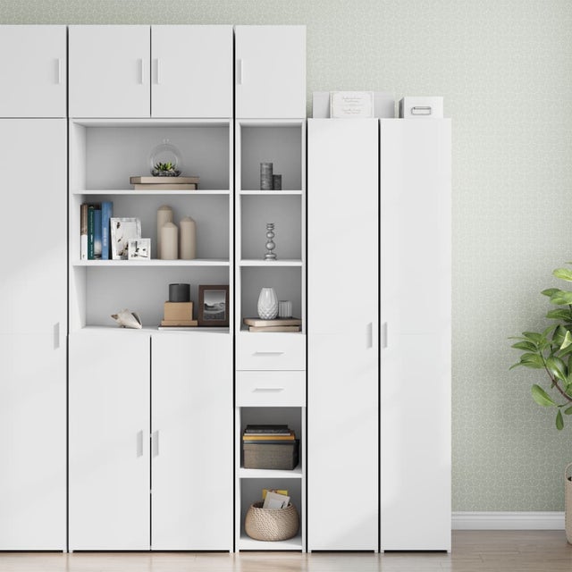Maison Exclusive - Armario estrecho madera de ingeniería blanco 30x42,5x225 cm