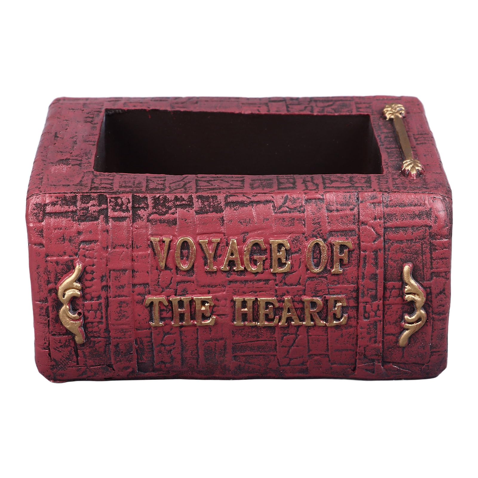 Dekoracyjna, vintage doniczka z żywicy w kształcie książki na sukulenty, na balkon, biurko, parapet