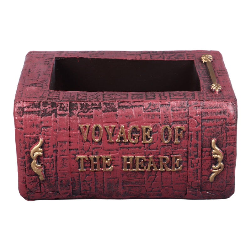 Dekoracyjna, vintage doniczka z żywicy w kształcie książki na sukulenty, na balkon, biurko, parapet