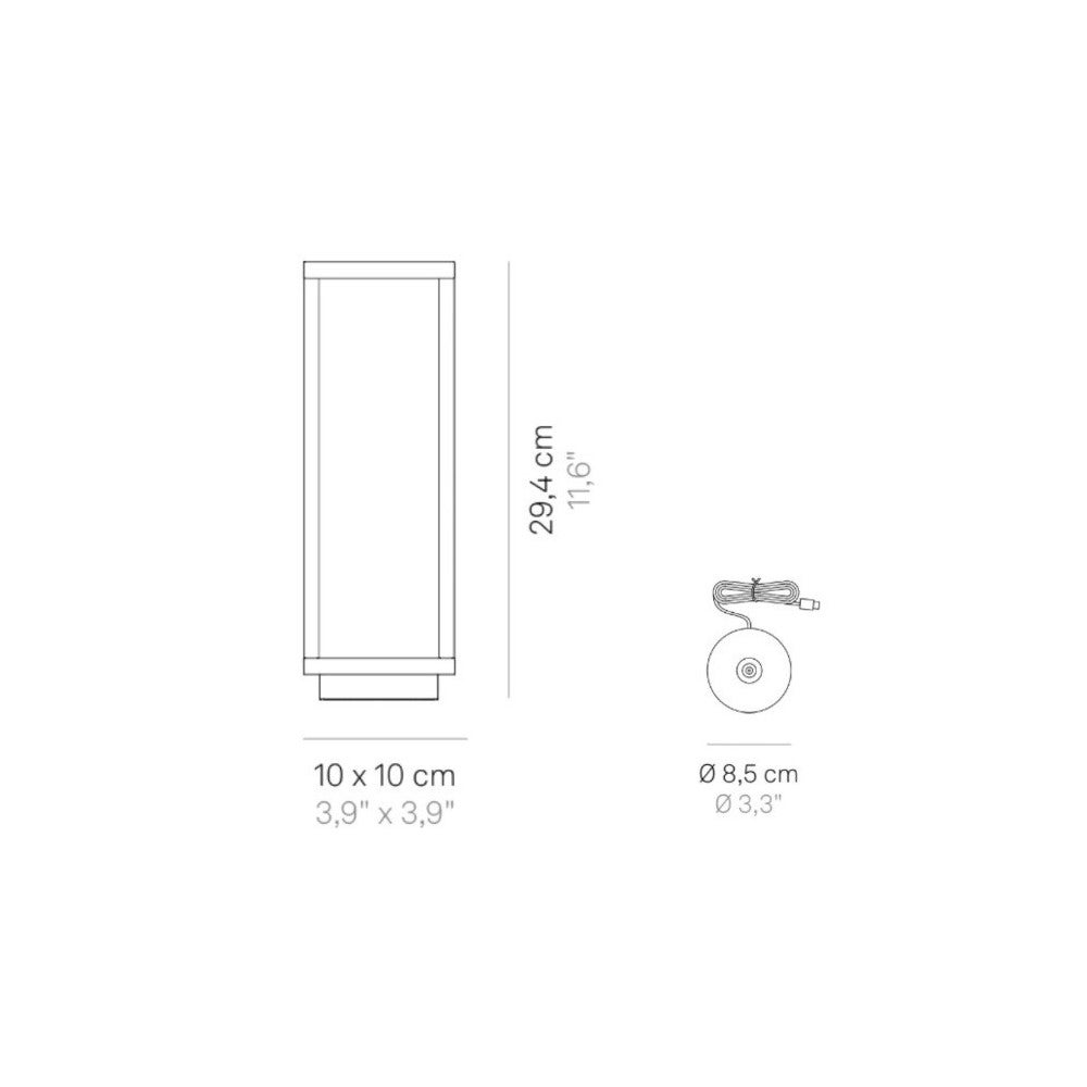 Ciemnoszara lampa stołowa LED zasilana bateriami 2,2 W, IP54, szafran, 3000 K, maksymalna moc 12 godzin, aluminium