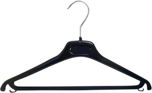 12 Grucce Appendiabiti In Plastica Trasparente, 42,5 Cm, Con Gancio Girevole 360°, Salvaspazio - 2