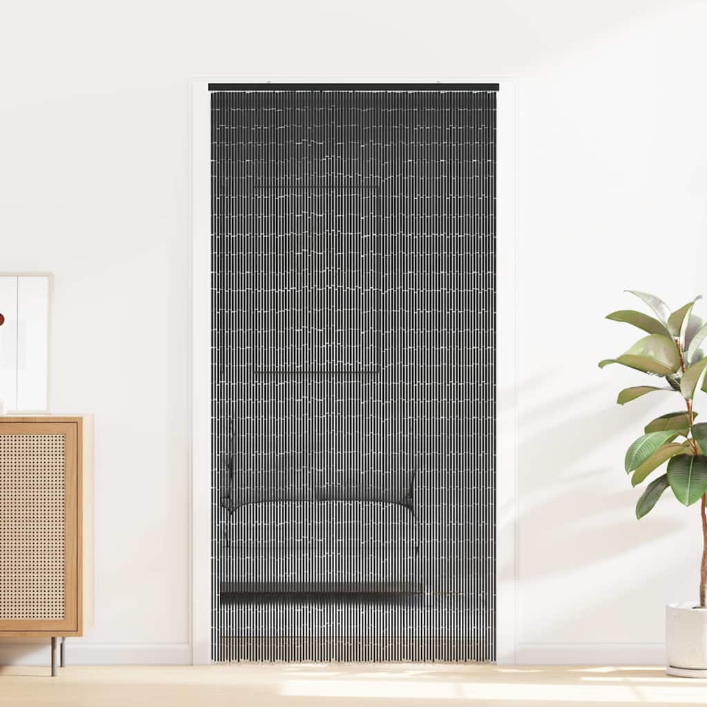 VidaXL Rideau anti-insectes gris foncé 90x220 cm bambou - 2