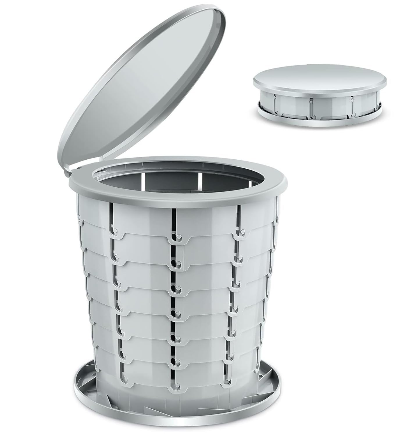 Toilette De Camping Pliable Avec Couvercle – Portable, 150 Kg Max – Pliable 29x30x11,5 Cm