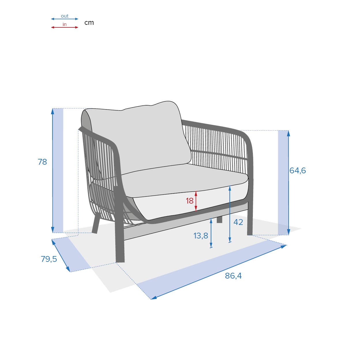 Fauteuil de salon de jardin 