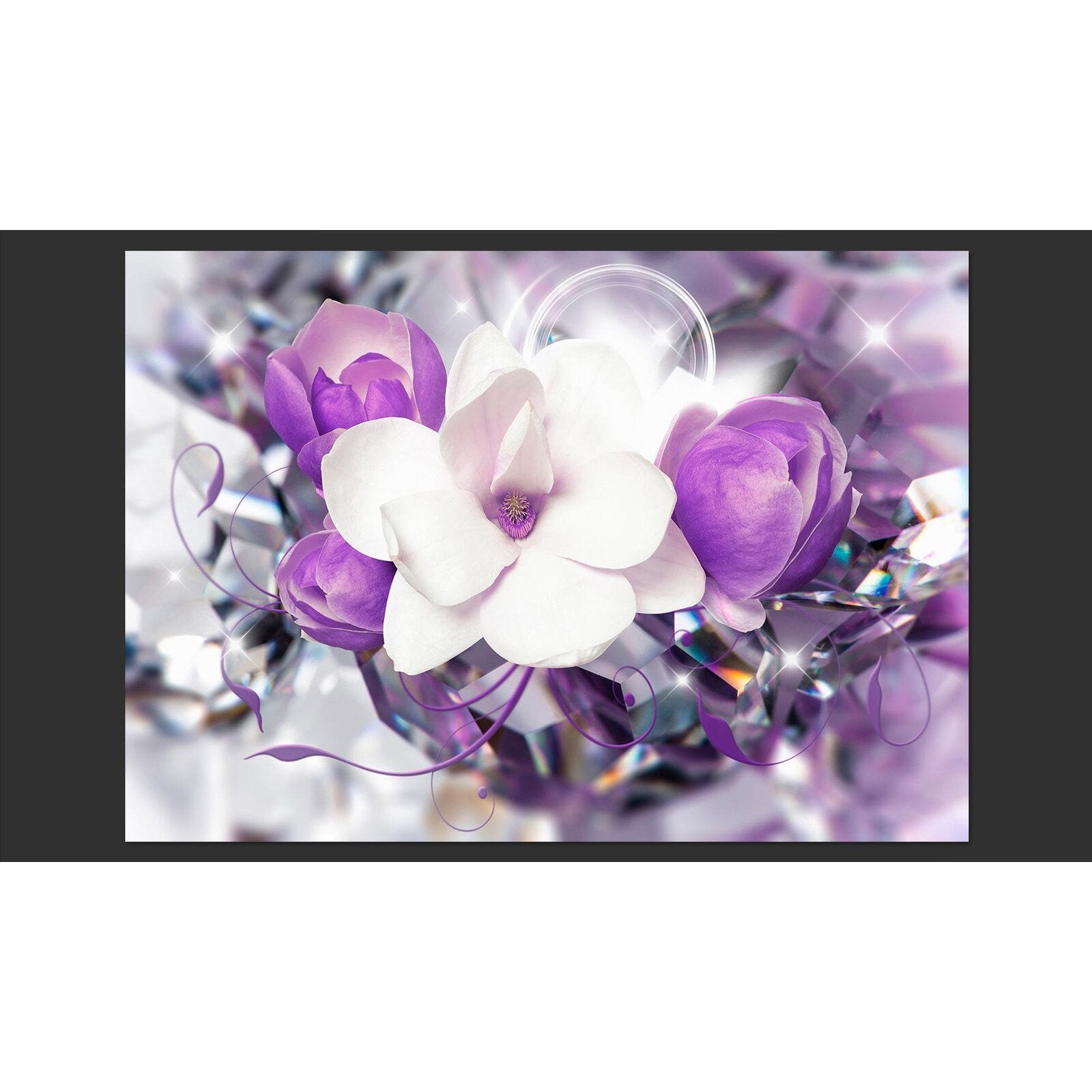 Papier peint impératrice violette - 100 x 70 cm - 2