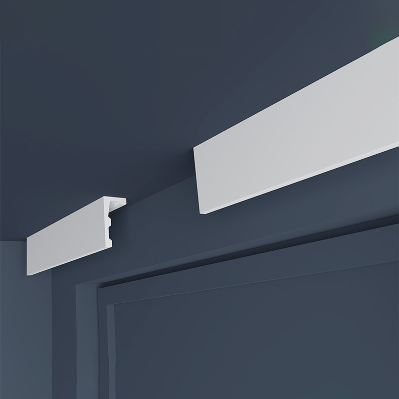 Lot de 12 Corniches Cache Rideau - Polystyrène - 200x6x12 cm | Leroy Merlin