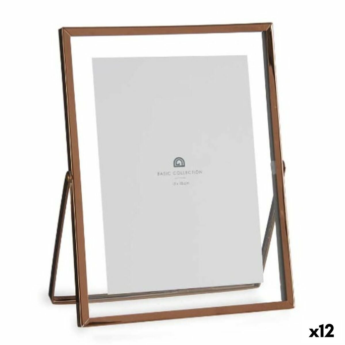 Cadre photo Cuivre Métal verre Plastique 18,5 x 1 x 23 cm (12 Unités ...