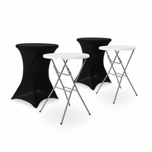 Table Mange Debout Pliante SKYLANTERN Ø80cm Hauteur 110cm | Plateau HDPE Anti-Dérapant - Idéale Mariage, Événements